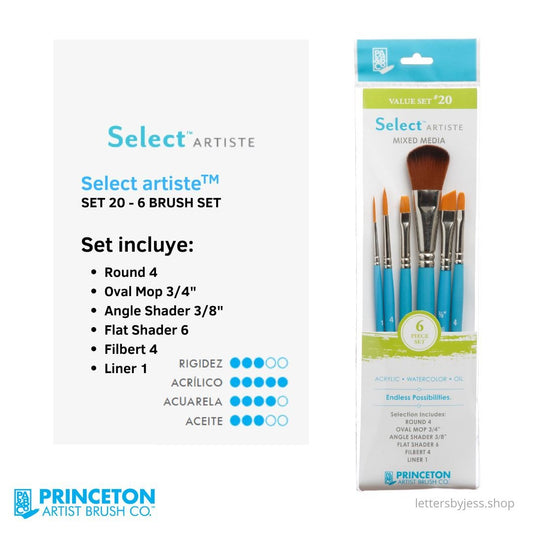 Princeton - SET 20 SELECT - 6 PIEZAS - Letters by Jess Shop