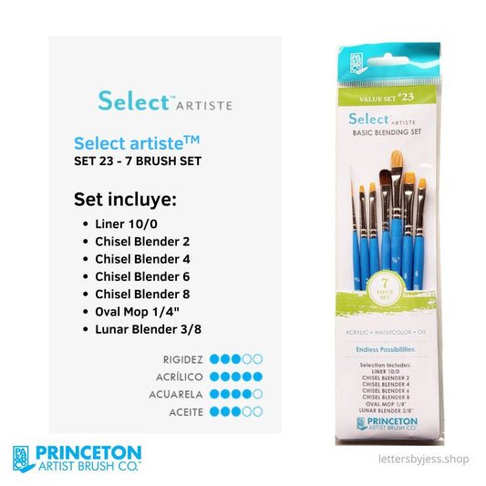 Princeton - SET 23 SELECT - 7 PIEZAS - Letters by Jess Shop