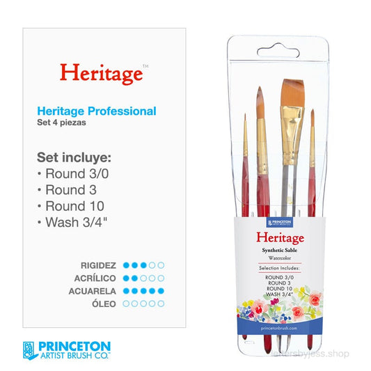 Princeton - SET PROFESIONAL HERITAGE - 4 PIEZAS - Letters by Jess Shop