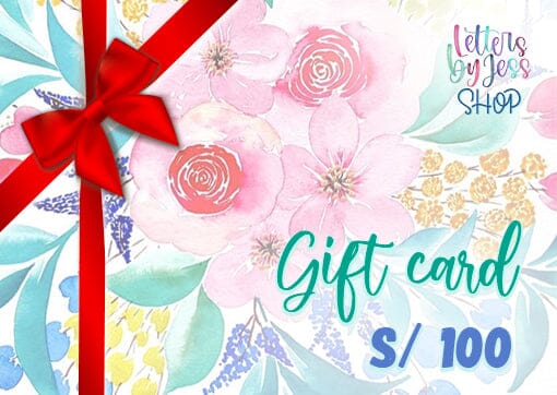 Tarjeta de regalo S/ 100 - Letters by Jess Shop