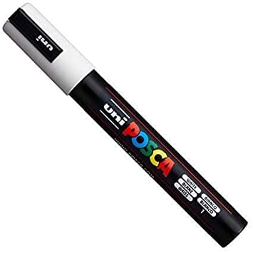 UNIBALL POSCA Blanco unidad - PC 1M, PC 3M , PC 5M - Letters by Jess Shop