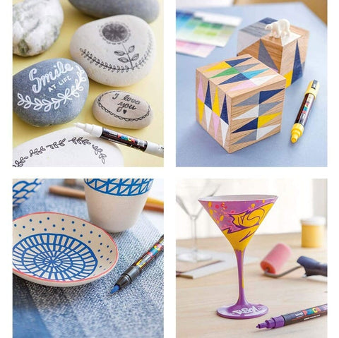 UNIBALL POSCA GLITTER 1.0 MM - PC-3M Set x7 - Letters by Jess Shop