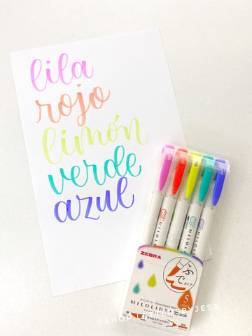 Zebra Mildliner Brush Pen - Letters by Jess Shop