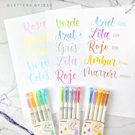 Zebra Mildliner Brush Pen - Letters by Jess Shop