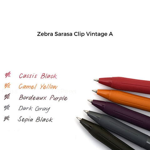 Zebra Sarasa Clip 0.5mm Vintage lapiceros de gel (x5) - Letters by Jess Shop